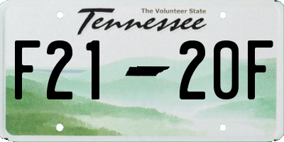 TN license plate F2120F