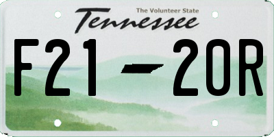 TN license plate F2120R