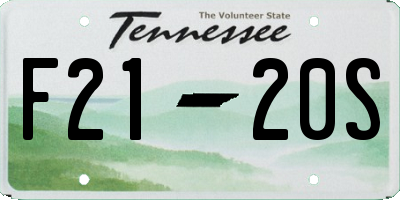 TN license plate F2120S