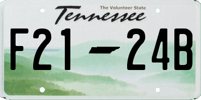 TN license plate F2124B
