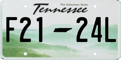 TN license plate F2124L
