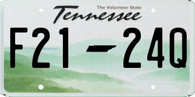 TN license plate F2124Q