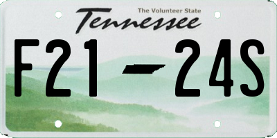 TN license plate F2124S