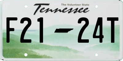 TN license plate F2124T