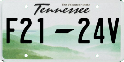 TN license plate F2124V