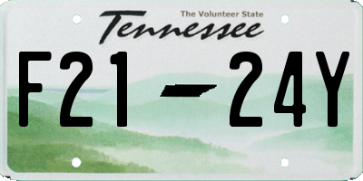 TN license plate F2124Y