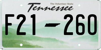 TN license plate F2126O