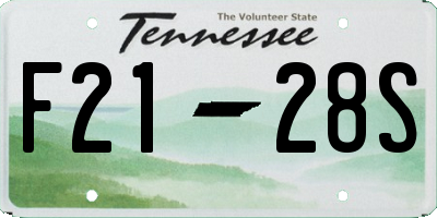 TN license plate F2128S