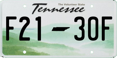 TN license plate F2130F