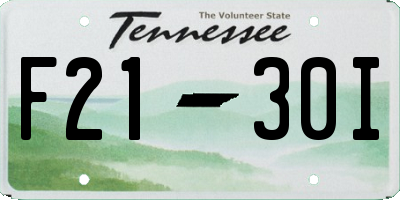 TN license plate F2130I