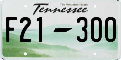 TN license plate F2130O