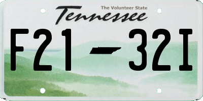 TN license plate F2132I