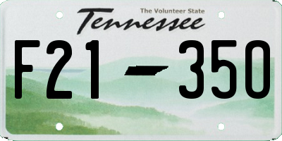 TN license plate F2135O