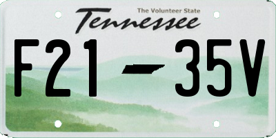 TN license plate F2135V