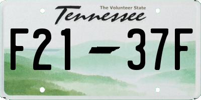 TN license plate F2137F