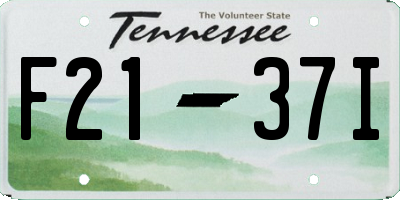 TN license plate F2137I