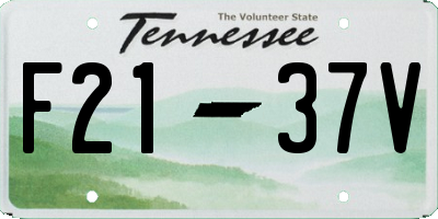 TN license plate F2137V