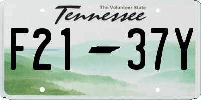TN license plate F2137Y