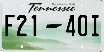 TN license plate F2140I