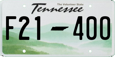 TN license plate F2140O