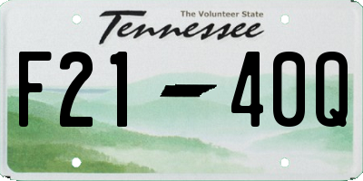 TN license plate F2140Q