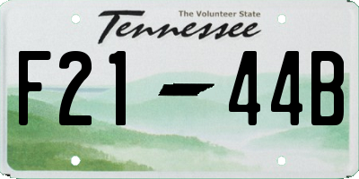 TN license plate F2144B