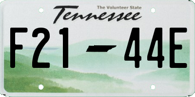 TN license plate F2144E
