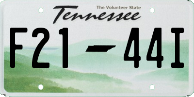 TN license plate F2144I