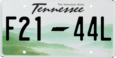 TN license plate F2144L