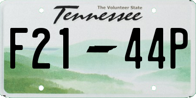 TN license plate F2144P
