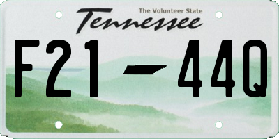 TN license plate F2144Q
