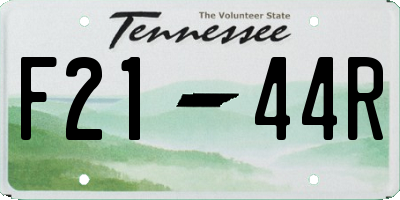 TN license plate F2144R