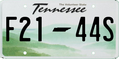 TN license plate F2144S