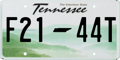TN license plate F2144T