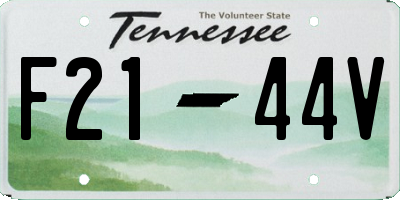 TN license plate F2144V