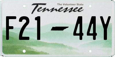 TN license plate F2144Y