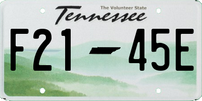 TN license plate F2145E
