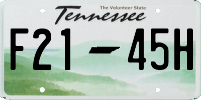 TN license plate F2145H