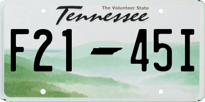 TN license plate F2145I