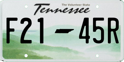 TN license plate F2145R