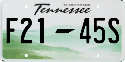 TN license plate F2145S