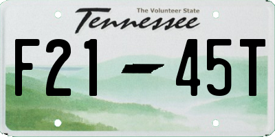 TN license plate F2145T
