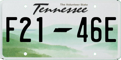 TN license plate F2146E