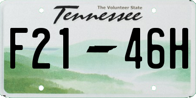 TN license plate F2146H