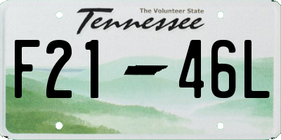 TN license plate F2146L