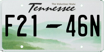 TN license plate F2146N