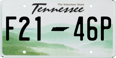 TN license plate F2146P