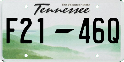 TN license plate F2146Q