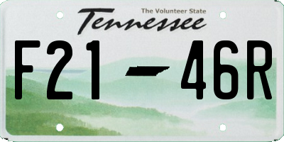 TN license plate F2146R