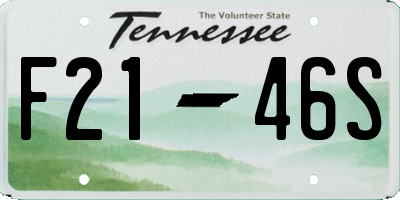TN license plate F2146S
